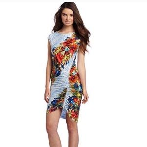 BCBG MaxAzria Dell Floral Print Zipper Dress